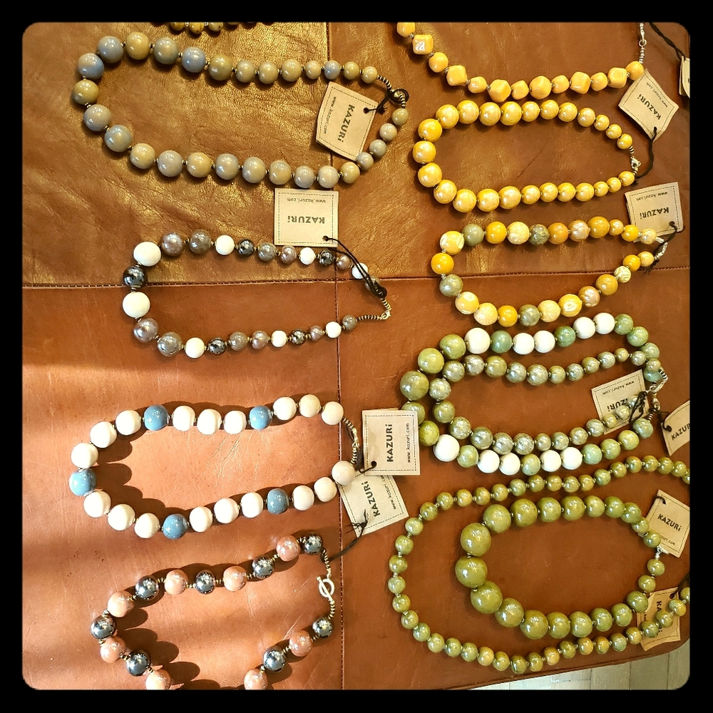 Gorgeous Kazuri beads/necklaces for sale.